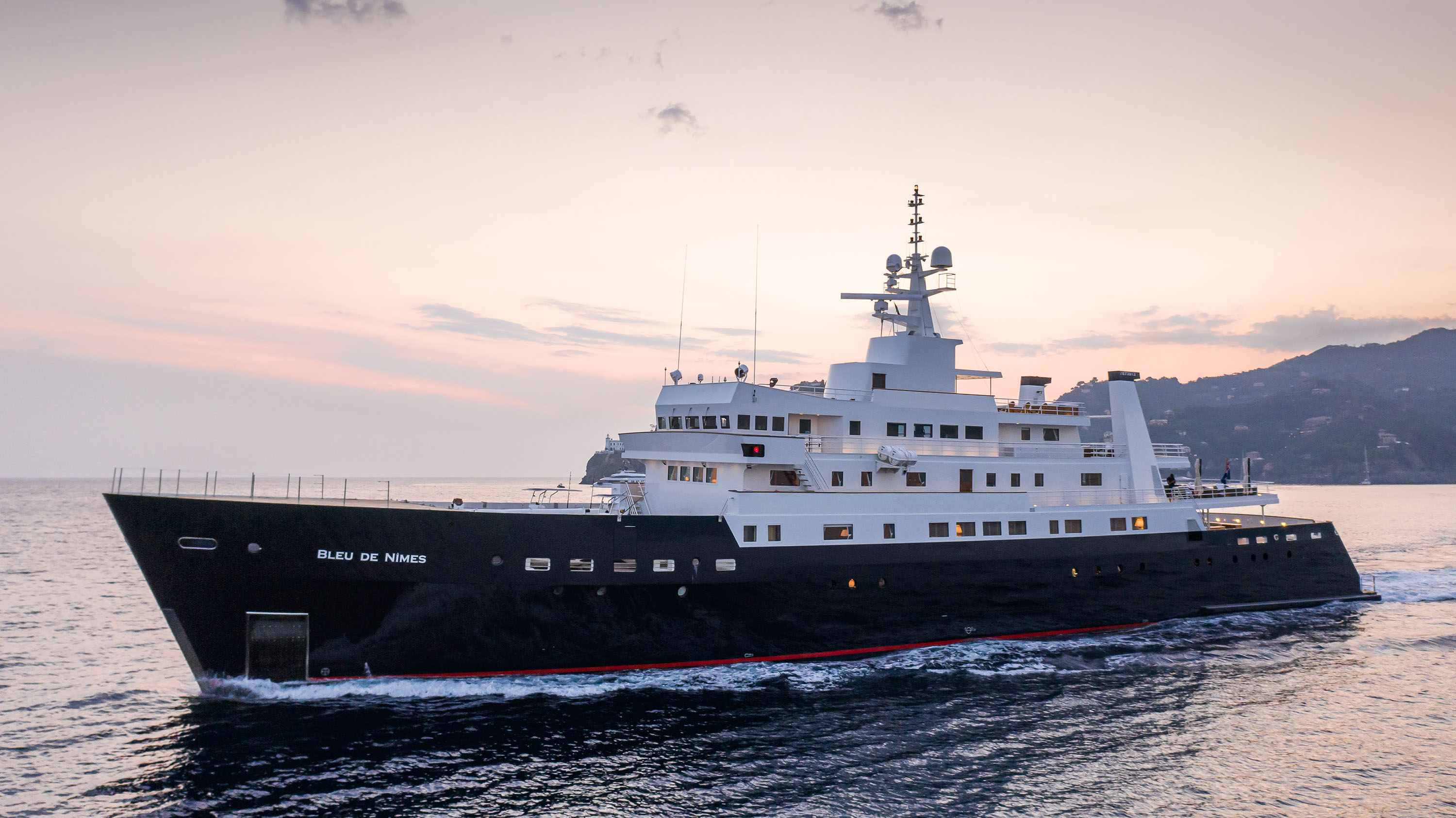 72m Navy conversion explorer yacht Bleu de Nîmes listed for sale